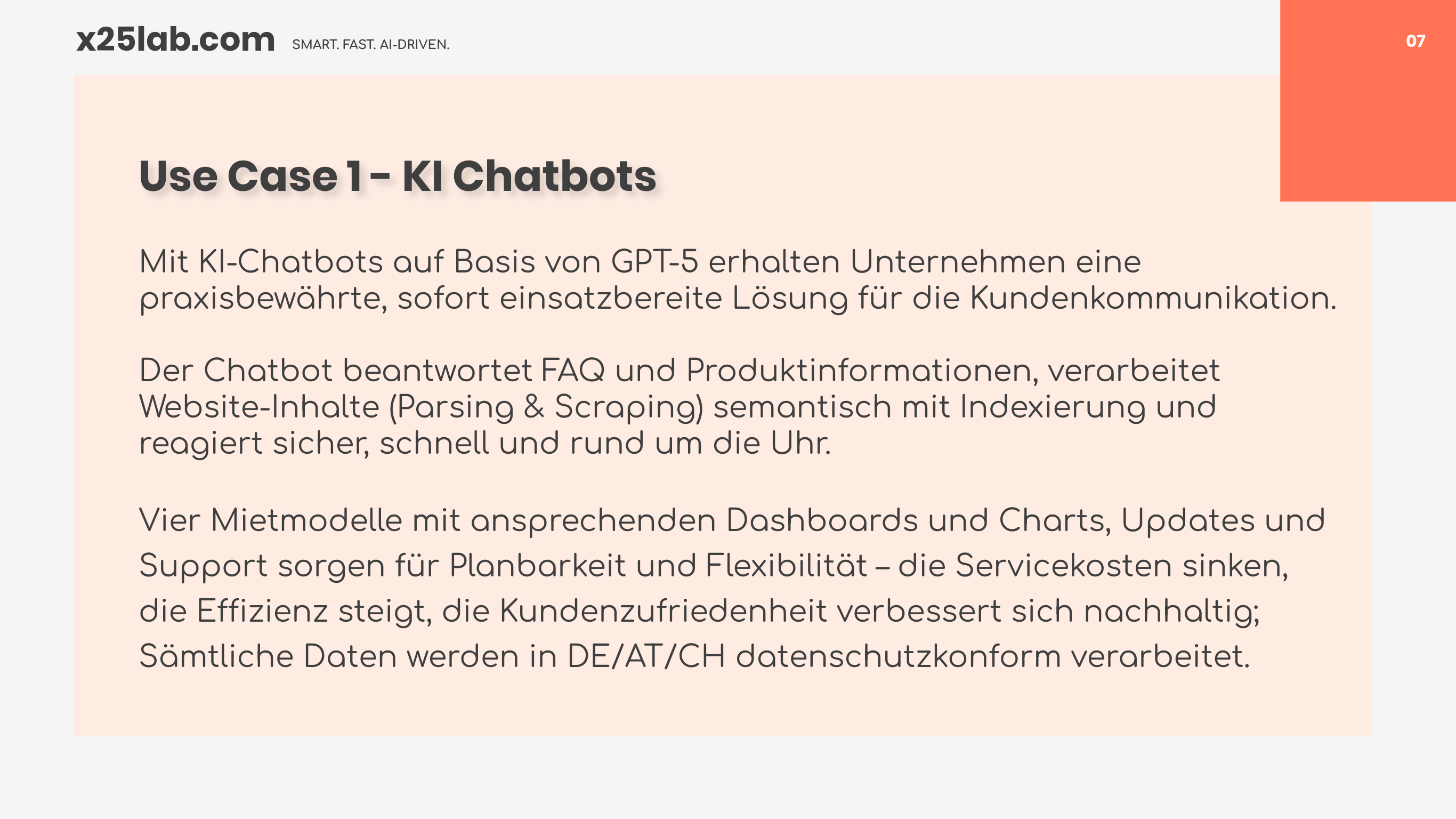Use Case 1 - KI Chatbots