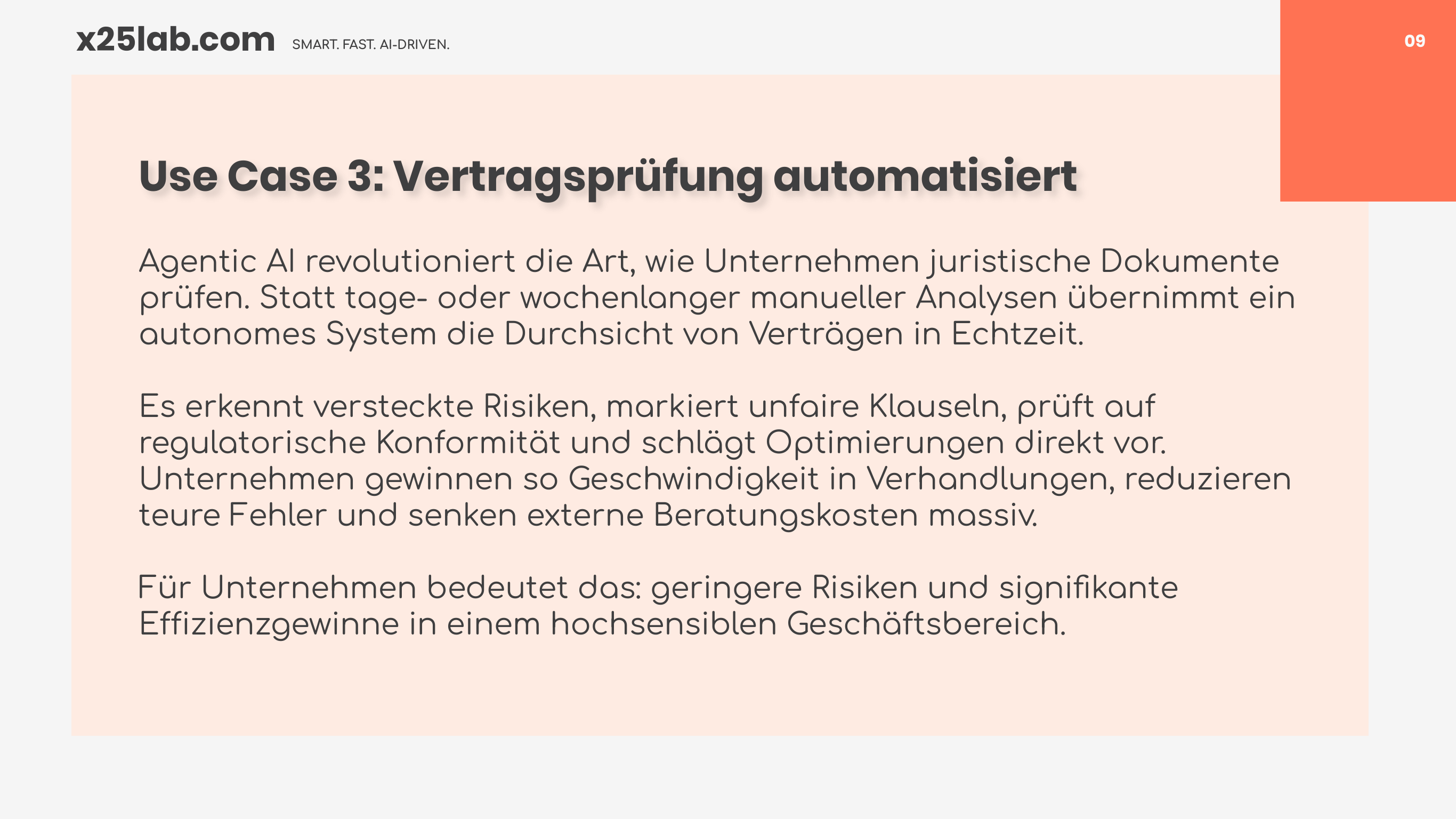 Use Case 3: Vertragsprüfung automatisiert